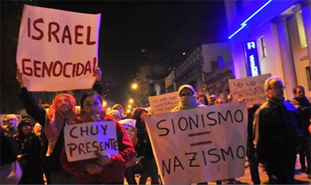 Piden en Uruguay que el gobierno rompa relaciones con entidad sionista